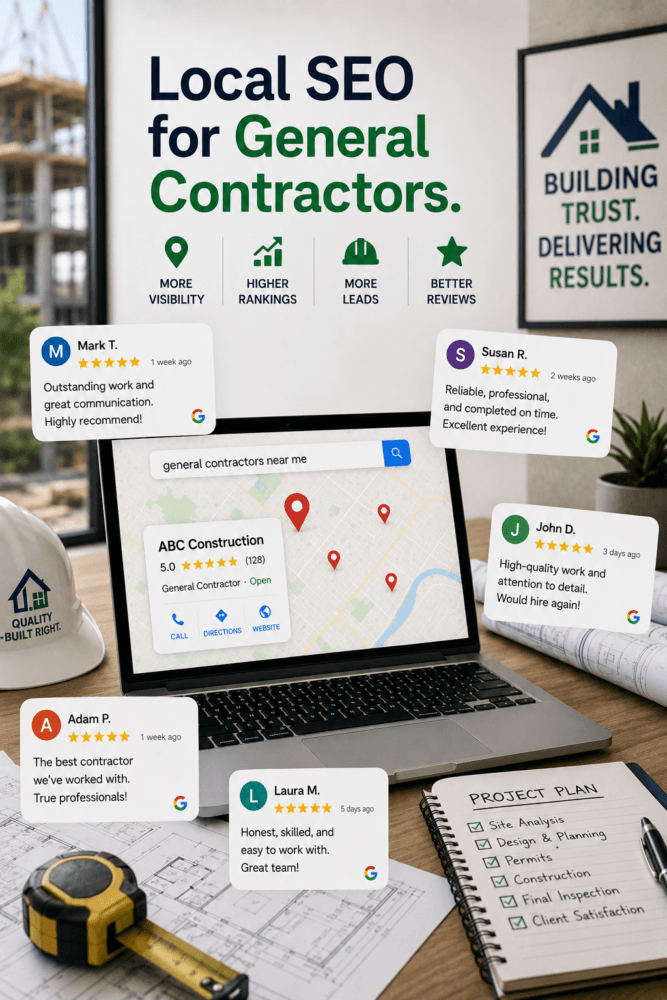 Local SEO for general contractors showcasing renovation project work