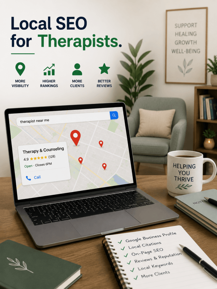 Local SEO for therapists building trust with prospective clients