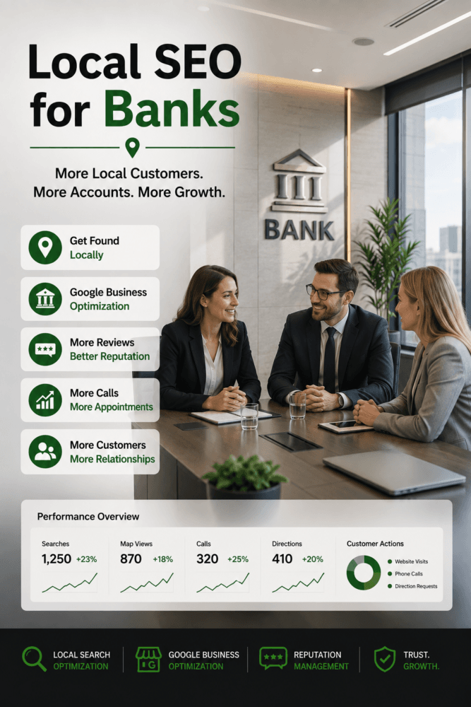 Local SEO for banks helping customers find the right branch and services