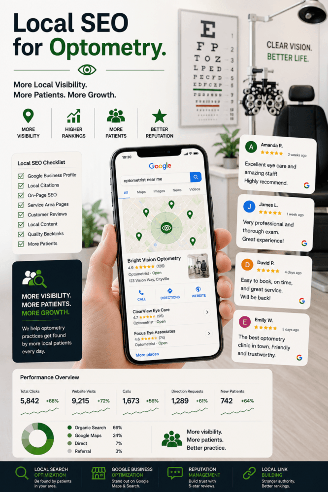 Local SEO for optometry building trust with prospective patients